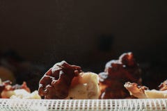 Dehidratation process of a snow morel royalty free stock images Dehidratation process of a snow morel royalty free stock images