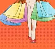 Deixe-nos ir comprar Ilustração Eps 10 do vetor estilo do pop art sexta-feira preta, venda sazonal do outono do inverno do verão ilustração stock Deixe-nos ir comprar Ilustração Eps 10 do vetor estilo do pop art sexta-feira preta, venda sazonal do outono do inverno do verão ilustração stock