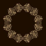 Dekoracyjne kreskowej sztuki ramy dla projekta szablonu Elegancki element dla projekta w Wschodnim stylu, miejsce dla teksta Złot royalty ilustracja Dekoracyjne kreskowej sztuki ramy dla projekta szablonu Elegancki element dla projekta w Wschodnim stylu, miejsce dla teksta Złot royalty ilustracja