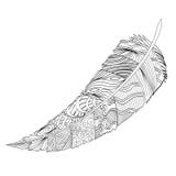 Dekorative Feder Zentangle lizenzfreie abbildung Dekorative Feder Zentangle lizenzfreie abbildung