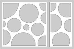 Dekorativer Kartensatz für den Schnitt von Laser oder von Plotter geometrische Kreismusterplatte Laser-Schnitt Verhältnis1:2, 1:1 lizenzfreie abbildung Dekorativer Kartensatz für den Schnitt von Laser oder von Plotter geometrische Kreismusterplatte Laser-Schnitt Verhältnis1:2, 1:1 lizenzfreie abbildung