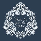 Dekoratives Blumenmuster Retro- Rahmen der Weinlese Heraldische Symbole stock abbildung Dekoratives Blumenmuster Retro- Rahmen der Weinlese Heraldische Symbole stock abbildung
