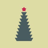 Dekorerad julgran. Vektorillustration stock illustrationer Dekorerad julgran. Vektorillustration stock illustrationer