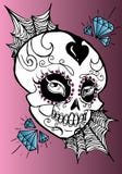 Dekorerad skalle med diamanter La Calavera Catrina vektor illustrationer Dekorerad skalle med diamanter La Calavera Catrina vektor illustrationer