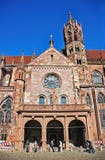 Del av byggnad för Freiburger domkyrkadomkyrka, Freiburg, Baden-Wuerttemberg, Tyskland arkivbilder Del av byggnad för Freiburger domkyrkadomkyrka, Freiburg, Baden-Wuerttemberg, Tyskland arkivbilder