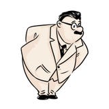 Del hombre del jefe de las miradas ejemplo de la historieta de cerca Imagen de archivo libre de regalías Del hombre del jefe de las miradas ejemplo de la historieta de cerca Imagen de archivo libre de regalías