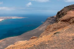 Del Rio, isole Canarie di Mirador di Lanzarote fotografie stock libere da diritti Del Rio, isole Canarie di Mirador di Lanzarote fotografie stock libere da diritti