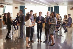 Delegates Networking At Conference Drinks Reception stock images Delegates Networking At Conference Drinks Reception stock images