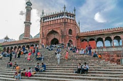 Main gate of Jama Masjid, Delhi, India stock images Main gate of Jama Masjid, Delhi, India stock images