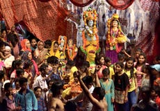 A Group of peoples celebration janmashtami festiva stock photo A Group of peoples celebration janmashtami festiva stock photo