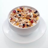 Delicious Breakfast Muesli With Fruit And Nuts Royalty Free Stock Photo Delicious Breakfast Muesli With Fruit And Nuts Royalty Free Stock Photo