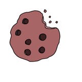 Delicious Chocolate Chip Cookie with Crumbs vector illustration Delicious Chocolate Chip Cookie with Crumbs vector illustration