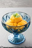 Delicious Organic Homemade Mango Ice Cream Royalty Free Stock Image