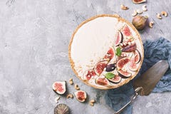 Delicious Tart with fresh figs stock photo Delicious Tart with fresh figs stock photo