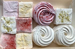 Delikatni kolorów marshmallows obrazy stock Delikatni kolorów marshmallows obrazy stock