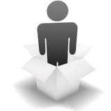 Deliver A Delivery Person In A Clean White Carton Stock Photo Deliver A Delivery Person In A Clean White Carton Stock Photo