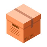 Delivery cardboard box icon, isometric style royalty free illustration Delivery cardboard box icon, isometric style royalty free illustration
