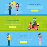 Delivery Flat Horizontal Banners royalty free illustration Delivery Flat Horizontal Banners royalty free illustration