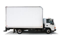 Delivery truck isolated white