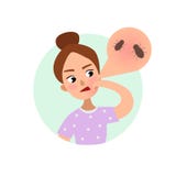 Acne infographics. stock illustration Acne infographics. stock illustration