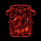 Demon dziewczyny Wektorowy ilustracyjny projekt ilustracji Demon dziewczyny Wektorowy ilustracyjny projekt ilustracji