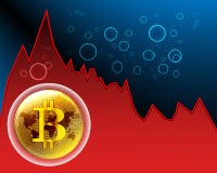 Den Bitcoin bubblan och världskartan på materielmaketen kraschar grafer och vektor illustrationer Den Bitcoin bubblan och världskartan på materielmaketen kraschar grafer och vektor illustrationer