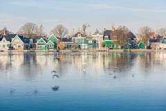 Den gamla byn av Zaan Schans arkivfoton Den gamla byn av Zaan Schans arkivfoton