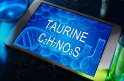 Den kemiska formeln av Taurine arkivbilder Den kemiska formeln av Taurine arkivbilder