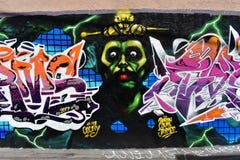 Den Osaoe grändväggmålningen arbetar San Francisco, 15 royaltyfria bilder Den Osaoe grändväggmålningen arbetar San Francisco, 15 royaltyfria bilder