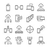 Den stora data och dataöverföringen gällde vektorlinjen symbolsuppsättning Innehåller sådana symboler som molnet, lagring och att Royaltyfria Foton Den stora data och dataöverföringen gällde vektorlinjen symbolsuppsättning Innehåller sådana symboler som molnet, lagring och att Royaltyfria Foton