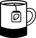 Den stora symbolen rånar med te stock illustrationer Den stora symbolen rånar med te stock illustrationer