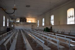 2015 denemarken Christiansfeld Kerkzaal Royalty-vrije Stock Afbeeldingen