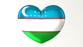 denformade illustrationen för flaggan 3D älskar jag Uzbekistan royaltyfri illustrationer denformade illustrationen för flaggan 3D älskar jag Uzbekistan royaltyfri illustrationer