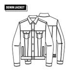 Denim jacket pattern design vector stock illustration Denim jacket pattern design vector stock illustration