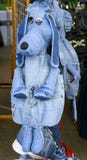 Denim rucksack dog royalty free stock image Denim rucksack dog royalty free stock image