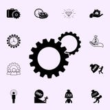 Denk het pictogram van het mechanismetoestel E vector illustratie Denk het pictogram van het mechanismetoestel E vector illustratie