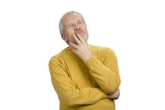 Denken des alten Mannes Lizenzfreie Stockfotografie Denken des alten Mannes Lizenzfreie Stockfotografie
