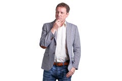 Denkender Mann Lizenzfreie Stockfotografie Denkender Mann Lizenzfreie Stockfotografie