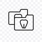 Dental Folder vector linear icon isolated on transparent background, Dental Folder transparency concept can be used for web and mo stock illustration Dental Folder vector linear icon isolated on transparent background, Dental Folder transparency concept can be used for web and mo stock illustration