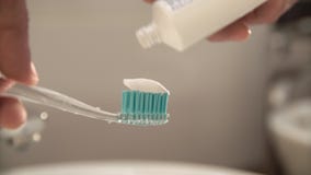 Dental Hygiene. Toothbrush With Toothpaste Closeup