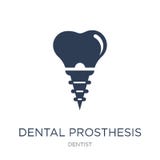 Dental prosthesis icon. Trendy flat vector Dental prosthesis icon on white background from Dentist collection vector illustration Dental prosthesis icon. Trendy flat vector Dental prosthesis icon on white background from Dentist collection vector illustration