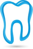 Dente no azul, no logotipo da odontologia, no dente e no logotipo dos cuidados dentários, ícone do dente ilustração stock Dente no azul, no logotipo da odontologia, no dente e no logotipo dos cuidados dentários, ícone do dente ilustração stock