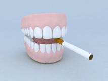 Dentier et cigarette illustration stock Dentier et cigarette illustration stock