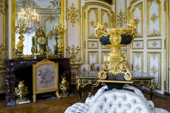 Der Innenraum des Schlosses Chantilly lizenzfreie stockbilder Der Innenraum des Schlosses Chantilly lizenzfreie stockbilder