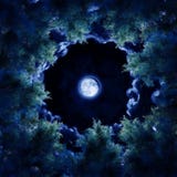 Der Mond hinter den Bäumen lizenzfreie abbildung Der Mond hinter den Bäumen lizenzfreie abbildung