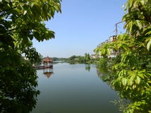 Der Pavillon auf dem lakeï ¼ Œscenery lizenzfreies stockbild Der Pavillon auf dem lakeï ¼ Œscenery lizenzfreies stockbild