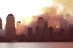 Der Tag nach 911 stockbild Der Tag nach 911 stockbild