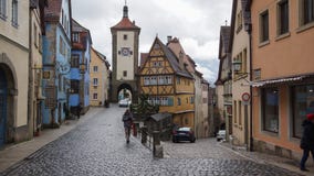 Der Tauber del ob del rothenburg del destino de la calle de Romatic fotografía de archivo Der Tauber del ob del rothenburg del destino de la calle de Romatic fotografía de archivo