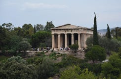 Der Tempel von Hephaestus im Agora von Athen Lizenzfreie Stockfotografie Der Tempel von Hephaestus im Agora von Athen Lizenzfreie Stockfotografie