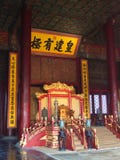 Der Thron in der Verbotenen Stadt Peking-Stadt, China 24. Oktober lizenzfreies stockfoto Der Thron in der Verbotenen Stadt Peking-Stadt, China 24. Oktober lizenzfreies stockfoto